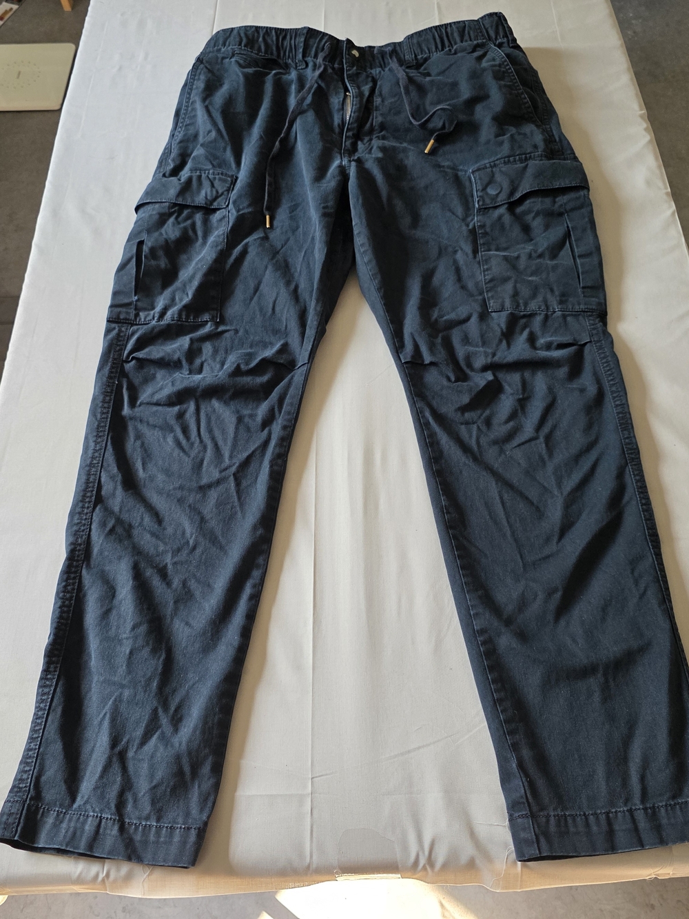 Polo Ralph Lauren Slim Fit Cargo Pants Black - 34/32 Cotton Stretch Drawstring
